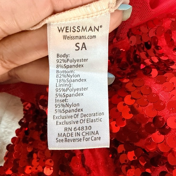 Weissman Sparkling Red Sequin Costume - Picture 3 of 4